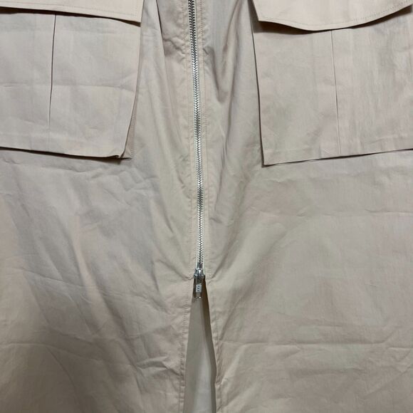 Abercrombie & Fitch Women’s Cargo Utility Zip-Front Midi Skirt Beige Size L O - Picture 6 of 16